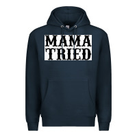 Navy Mama Tried Premium Hoodie - artisFamous