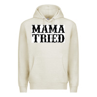 Oatmeal Heather Mama Tried Premium Hoodie - artisFamous