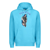 Ocean Blue b.i.l.l.i.e  e i.li.s.h  official  bling  t shirt Premium Hoodie - artisFamous
