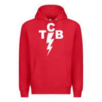 Red taking care of business rock n roll Premium Hoodie - artisFamous