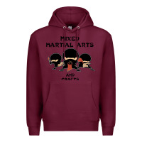 Burgundy mixed martial arts and crafts Premium Hoodie - artisFamous