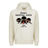 Oatmeal Heather mixed martial arts and crafts Premium Hoodie - artisFamous