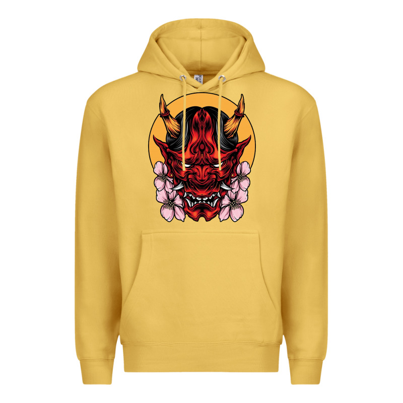 Demon Oni Mask Premium Hoodie by artisFamous | Teevron