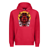 Cardinal demon oni mask Premium Hoodie - artisFamous