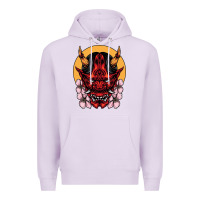Lilac demon oni mask Premium Hoodie - artisFamous