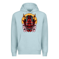 Blue Mist demon oni mask Premium Hoodie - artisFamous