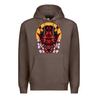 Coffee demon oni mask Premium Hoodie - artisFamous