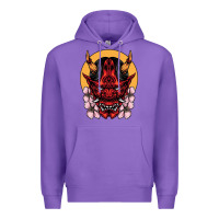 Purple demon oni mask Premium Hoodie - artisFamous