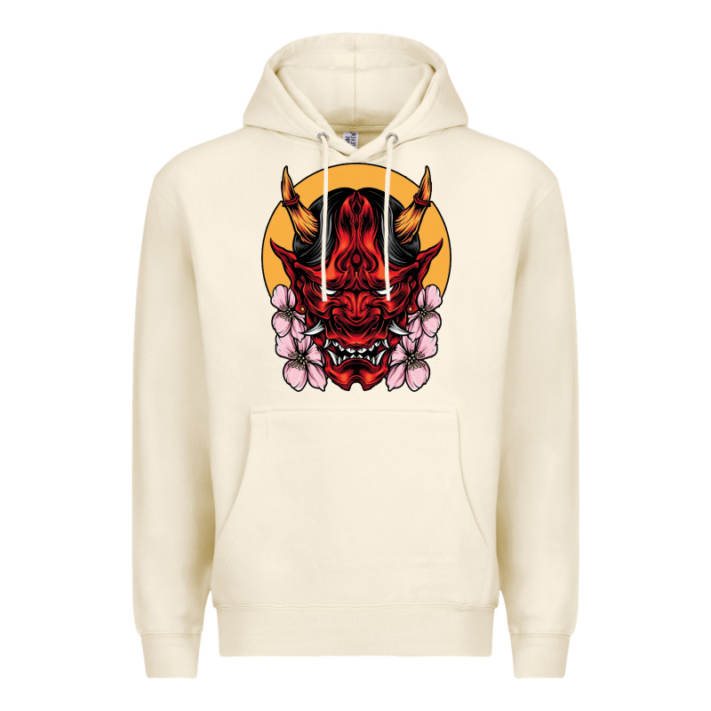 Demon Oni Mask Premium Hoodie by artisFamous | Teevron