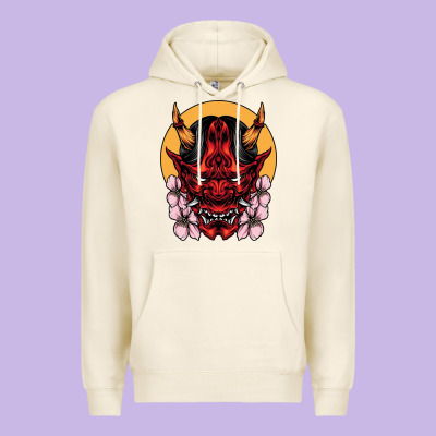 Demon Oni Mask Premium Hoodie Designed By Artisfamous