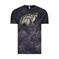 Cloud Black Gray Squirrel Vintage Tee - LillyAllenDesigns