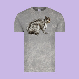 Gray Squirrel Vintage Tee Designed By Lillyallendesigns