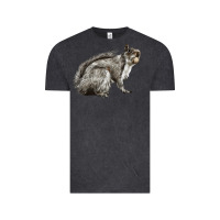 Vintage Black Gray Squirrel Vintage Tee - LillyAllenDesigns