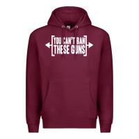 Burgundy you can't ban these guns Premium Hoodie - artisFamous