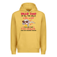 Antique Gold dear dad of all the balls in the world i’m glad that i came out of y Premium Hoodie - artisFamous