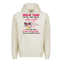 Oatmeal Heather dear dad of all the balls in the world i’m glad that i came out of y Premium Hoodie - artisFamous