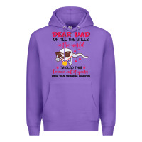 Purple dear dad of all the balls in the world i’m glad that i came out of y Premium Hoodie - artisFamous