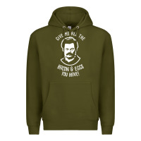 Ron Tv Show Parks Swanson - Bacon & Eggs Premium Hoodie | Teevron