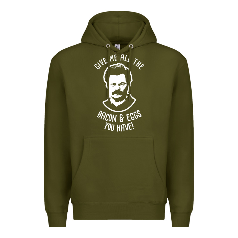 Ron Tv Show Parks Swanson - Bacon & Eggs Premium Hoodie by artisFamous | Teevron