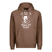 Chestnut Ron tv show parks Swanson - Bacon & Eggs Premium Hoodie - artisFamous