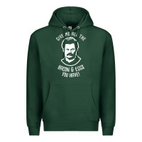 Sports Green Ron tv show parks Swanson - Bacon & Eggs Premium Hoodie - artisFamous