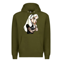 Army Green alice in wonderland Premium Hoodie - artisFamous