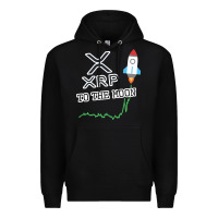 Black xrp to the moon Premium Hoodie - artisFamous