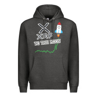 Charcoal Heather xrp to the moon Premium Hoodie - artisFamous