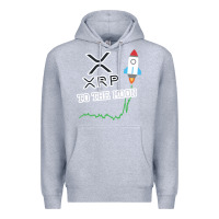 Heather Grey xrp to the moon Premium Hoodie - artisFamous