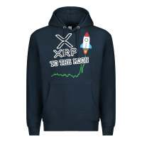 Navy xrp to the moon Premium Hoodie - artisFamous