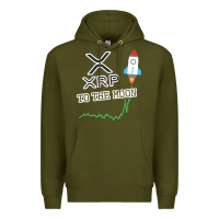 Army Green xrp to the moon Premium Hoodie - artisFamous