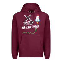 Burgundy xrp to the moon Premium Hoodie - artisFamous