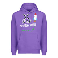 Purple xrp to the moon Premium Hoodie - artisFamous