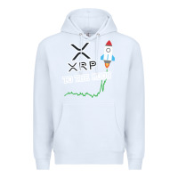White xrp to the moon Premium Hoodie - artisFamous