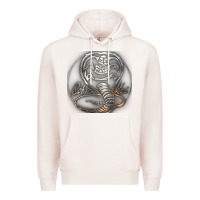 Pale Pink cobra k.a.i rusted steel snake lo go graphic t shirt Premium Hoodie - artisFamous