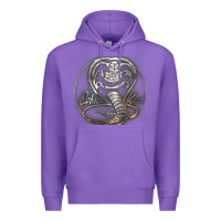 Purple cobra k.a.i rusted steel snake lo go graphic t shirt Premium Hoodie - artisFamous
