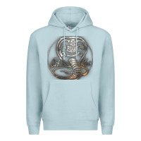 Blue Mist cobra k.a.i rusted steel snake lo go graphic t shirt Premium Hoodie - artisFamous