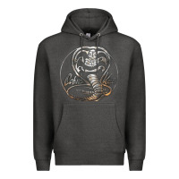 Charcoal Heather cobra k.a.i rusted steel snake lo go graphic t shirt Premium Hoodie - artisFamous