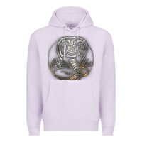 Lilac cobra k.a.i rusted steel snake lo go graphic t shirt Premium Hoodie - artisFamous