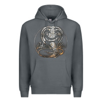 Rock cobra k.a.i rusted steel snake lo go graphic t shirt Premium Hoodie - artisFamous