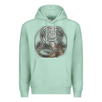 Seafoam cobra k.a.i rusted steel snake lo go graphic t shirt Premium Hoodie - artisFamous