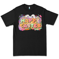 Black Happy Easter Premium Tee - LillyAllenDesigns