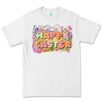 White Happy Easter Premium Tee - LillyAllenDesigns