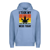 Colony Blue i took my meds today Premium Hoodie - artisFamous