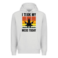 Dove Grey i took my meds today Premium Hoodie - artisFamous