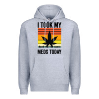 Heather Grey i took my meds today Premium Hoodie - artisFamous