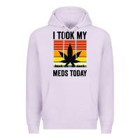 Lilac i took my meds today Premium Hoodie - artisFamous