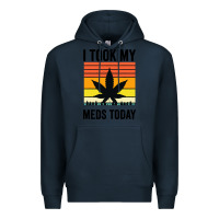 Navy i took my meds today Premium Hoodie - artisFamous