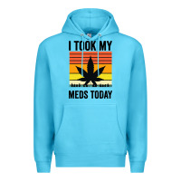 Ocean Blue i took my meds today Premium Hoodie - artisFamous