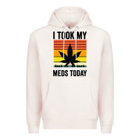 Pale Pink i took my meds today Premium Hoodie - artisFamous